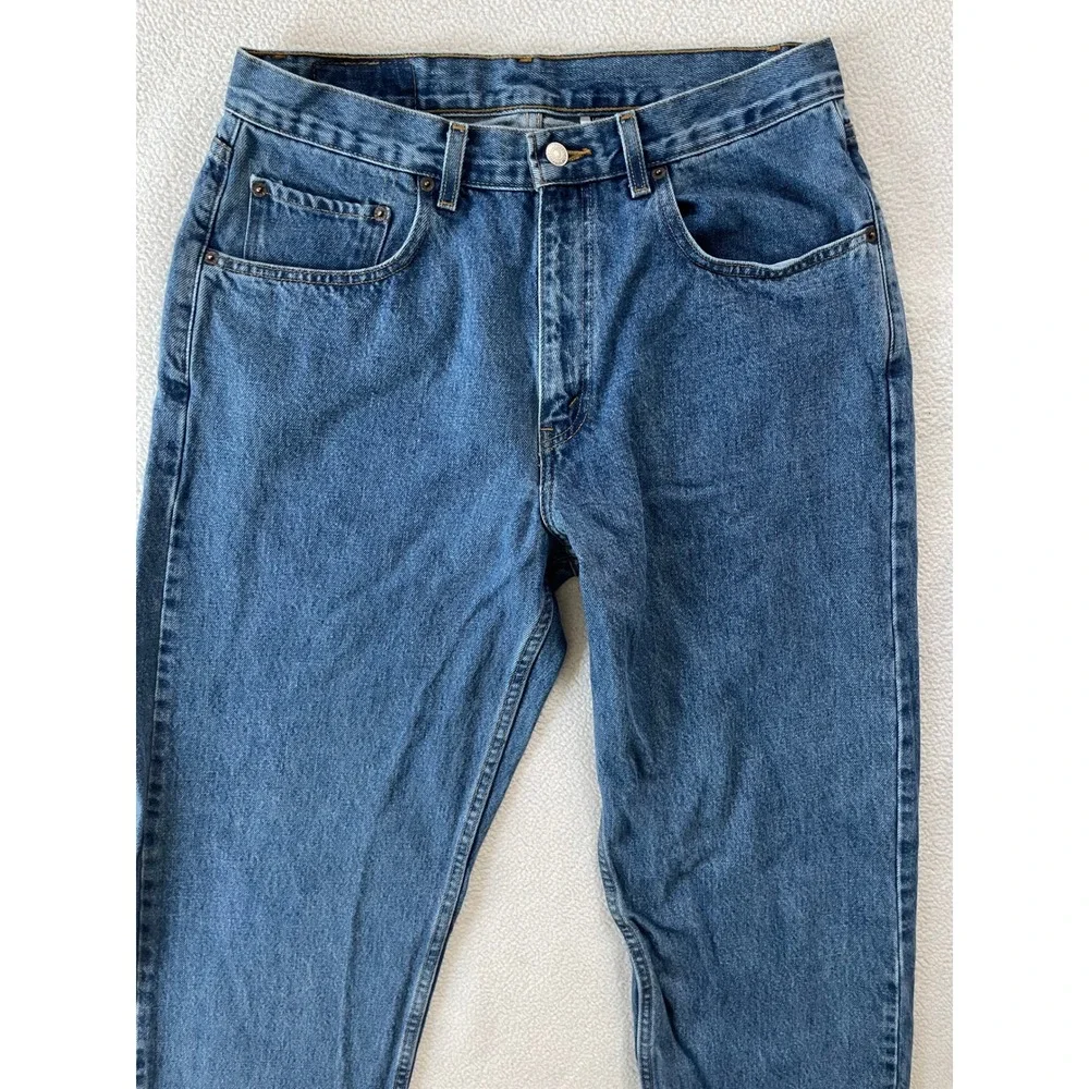 Levi's Mens 33x34 Loose Straight Fit Jeans Blue 569 Medium Wash 90s Vintage